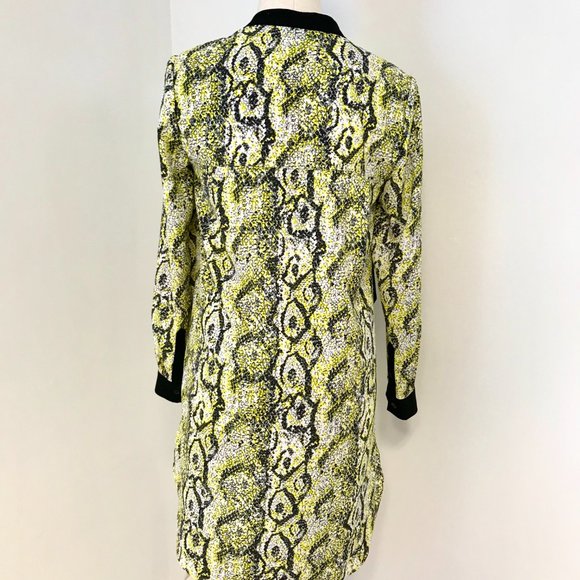 French Connection 4 Snakeskin Print Dress Yellow - Picture 7 of 14